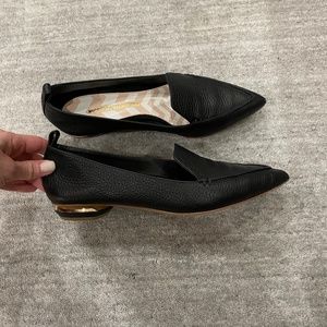 Nicholas Kirkwood Beya Black Leather Pointed Toe Flats (Hardly Worn)